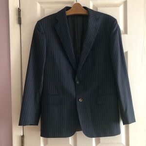 Brooks Brothers Brooksease Wool Pinstripe Blazer Suit Jacket Size 40S